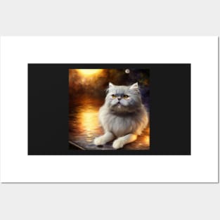 Grey Persian Cat Posters and Art